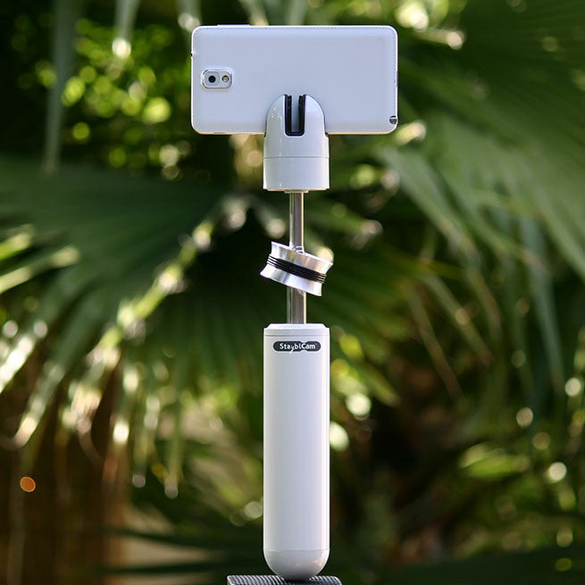StayblCam Video Stabilizer and Smartphone Gimbal (WHITE)