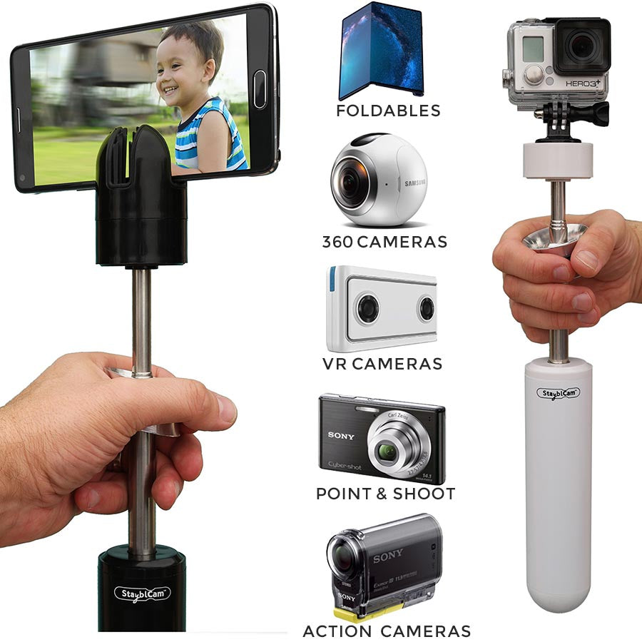 StayblCam Video Stabilizer and Smartphone Gimbal (WHITE)