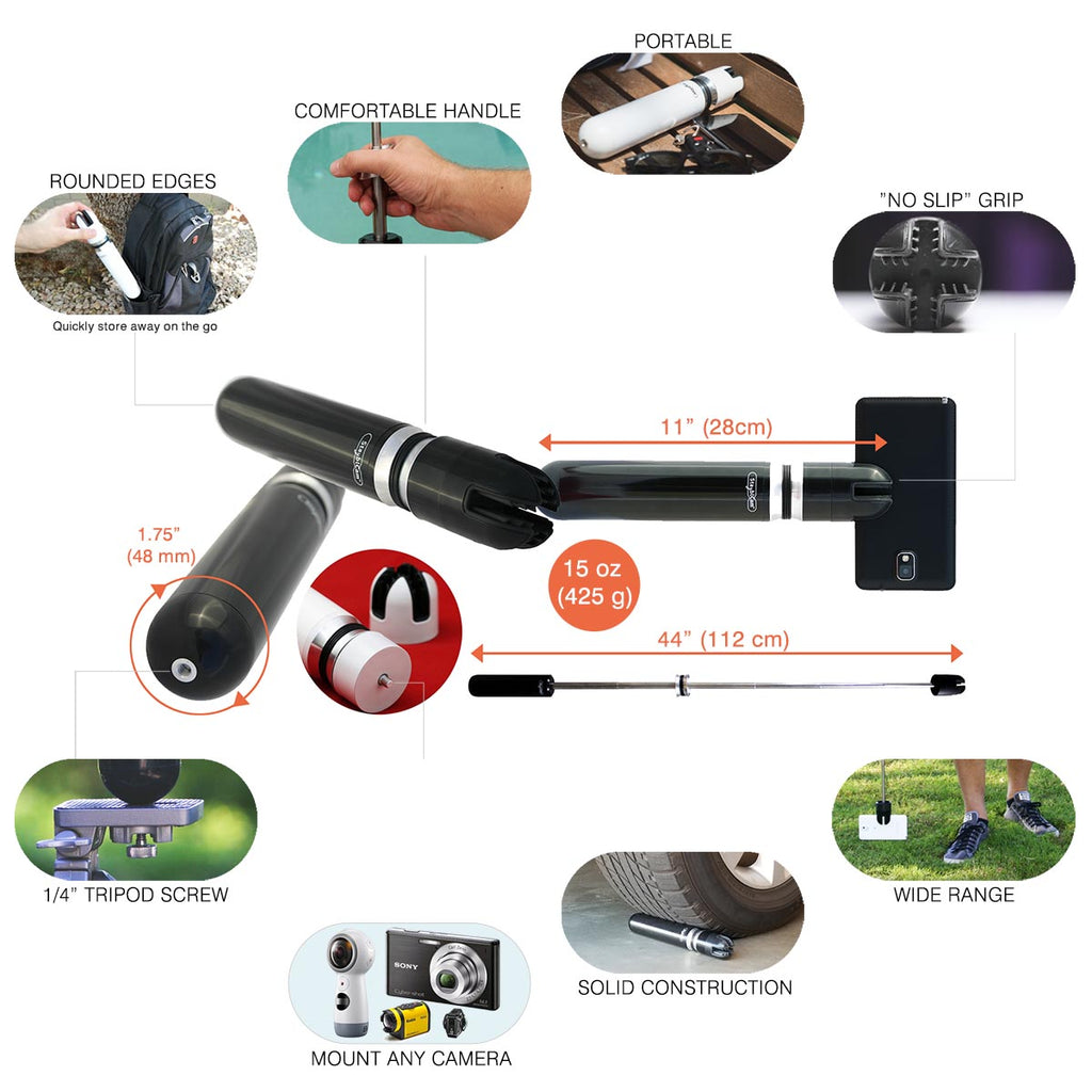 StayblCam Video Stabilizer and Smartphone Gimbal (WHITE)